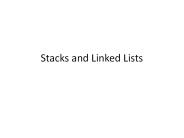 Stacks and Linked Lists