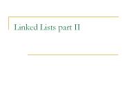 Linked Lists part II