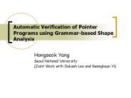 Automatic Verification of Pointer Programs using Grammar-based Shape Analysis
