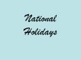 National Holidays PowerPoint PPT Presentation