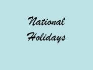 National Holidays