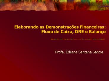 Elaborando as Demonstra