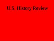 U.S. History Review