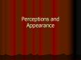 Perceptions and Appearance PowerPoint PPT Presentation