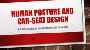 Human Posture and Car-Seat Design