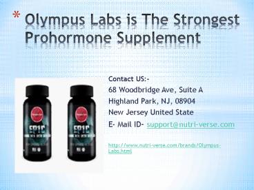 Olympus Labs is The Strongest Prohormone Supplement