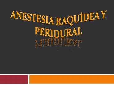 Anestesia raqu