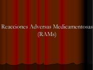 Reacciones Adversas Medicamentosas (RAMs)