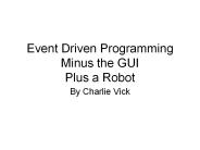 Event Driven Programming Minus the GUI Plus a Robot