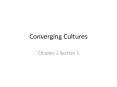 Converging Cultures PowerPoint PPT Presentation