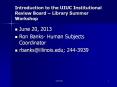 Introduction to the UIUC Institutional Review Board  PowerPoint PPT Presentation