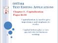 OST164 Text Editing Applications PowerPoint PPT Presentation