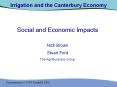Irrigation and the Canterbury Economy PowerPoint PPT Presentation