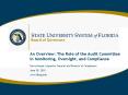 An Overview: The Role of the Audit Committee in Monitoring, Oversight, and Compliance PowerPoint PPT Presentation