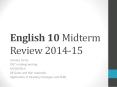 English 10 Midterm Review 2014-15 PowerPoint PPT Presentation