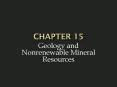 Geology and Nonrenewable Mineral Resources PowerPoint PPT Presentation