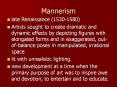 Mannerism PowerPoint PPT Presentation
