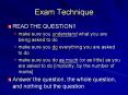 Exam Technique PowerPoint PPT Presentation