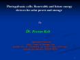 Photogalvanic cells: Renewable and future energy PowerPoint PPT Presentation