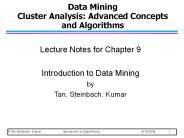 Data Mining Cluster Analysis: Advanced Concepts and Algorithms