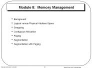 Module 8: Memory Management