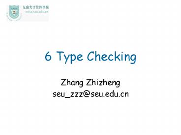 6 Type Checking