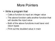 More Pointers