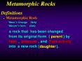 PowerPoint Presentation  -  Metamorphic Rocks PowerPoint PPT Presentation