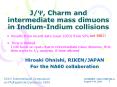 J/Y,%20Charm%20and%20intermediate%20mass%20dimuons%20in%20Indium-Indium%20collisions PowerPoint PPT Presentation