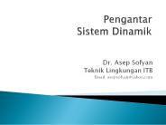 Pengantar Sistem Dinamik