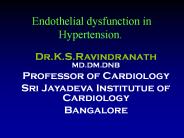 Endothelial dysfunction in Hypertension.