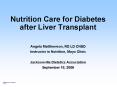 Nutrition Care for Diabetes after Liver Transplant PowerPoint PPT Presentation