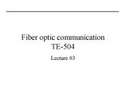 Fiber optic communication TE-504