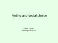 Voting and social choice PowerPoint PPT Presentation