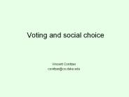 Voting and social choice