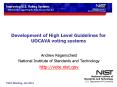 Development of High Level Guidelines for UOCAVA voting systems PowerPoint PPT Presentation