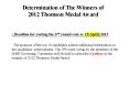 Determination of The Winners of 2012 Thomson Medal Award PowerPoint PPT Presentation