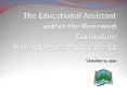 The Educational Assistant within the Renewed Curriculum Prekindergarten to Grade 12 PowerPoint PPT Presentation