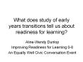 What does study of early years transitions tell us about readiness for learning? PowerPoint PPT Presentation