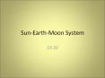 Sun-Earth-Moon System PowerPoint PPT Presentation