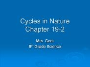 Cycles in Nature Chapter 19-2