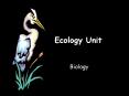 Ecology Unit PowerPoint PPT Presentation