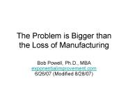 The Problem is Bigger than the Loss of Manufacturing