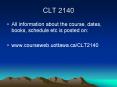 CLT 2140 PowerPoint PPT Presentation