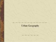 Urban Geography