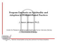 Program Emphasis on Spirituality and Adoption of Evidence-based Practices