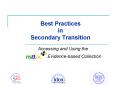 Best Practices in Secondary Transition PowerPoint PPT Presentation