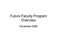 Future Faculty Program Overview