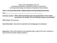 Priority Issue Identification Form For