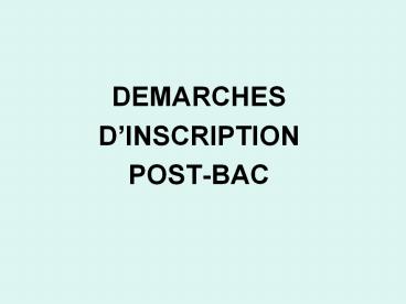 DEMARCHES